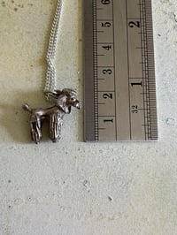 Image 7 of Vintage Silver 50s Poodle Necklace