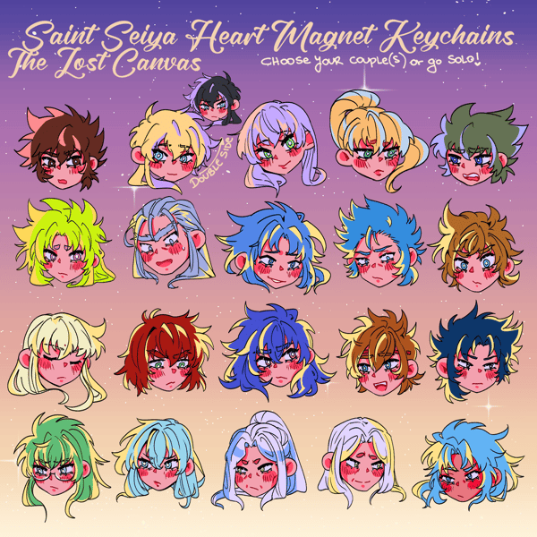 Image of (STS) Lost Canvas heart magnet keychain