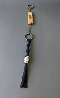 Image 2 of House Charm - Lavender with Macrame Tassel - Spalted Maple Burl II