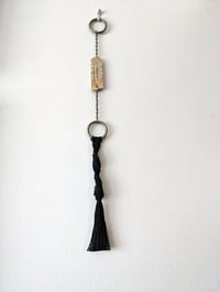 Image 2 of House Charm - Lavender with Macrame Tassel - Spalted Maple Burl IV