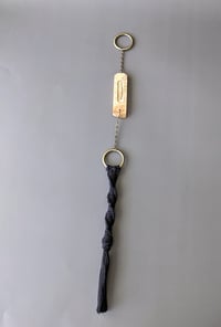 Image 1 of House Charm - Feather with Macrame Tassel - Spalted Maple Burl I