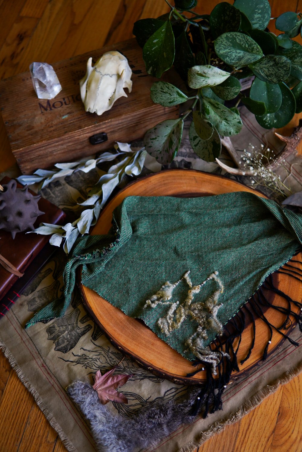 Image of Silvery green Kerchief - 1 