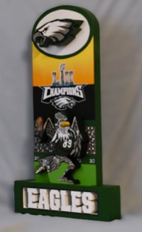 Image 2 of Philadelphia Eagles Hand Crafted NFL 3D Wooden Diorama Cartooning Wall Décor