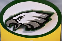 Image 9 of Philadelphia Eagles Hand Crafted NFL 3D Wooden Diorama Cartooning Wall Décor