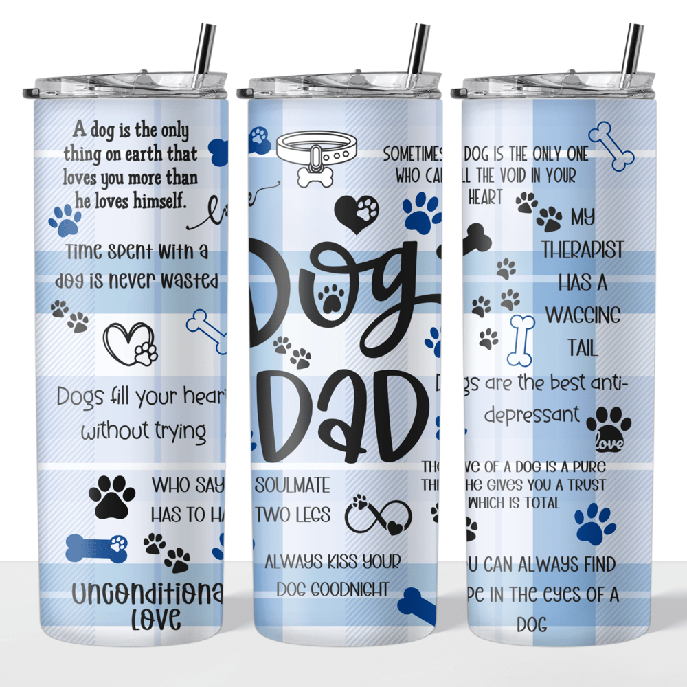 Image of Dog Dad 20oz Tumbler🐶💙