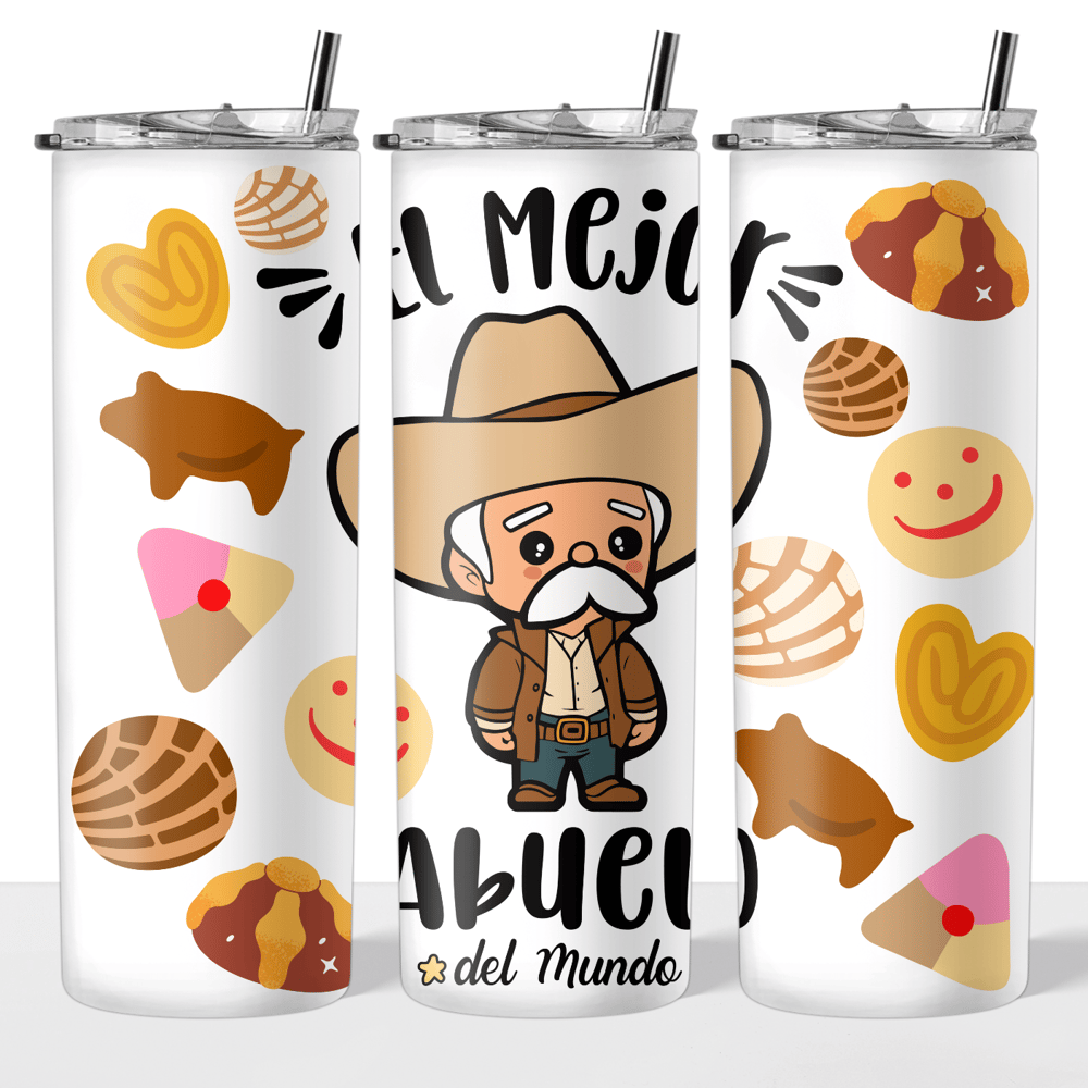 Image of El Mejor Abuelo Pan Dulce 20oz Tumbler🫶