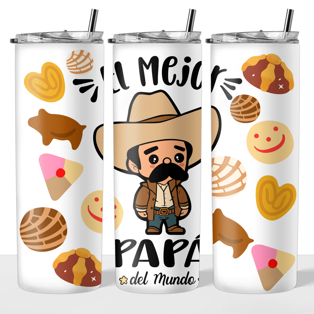 Image of El Mejor Papá Pan Dulce 20oz Tumbler🥰