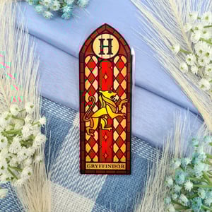 Image of School of Magic, House Inspired Stained Glass Window Bookmarks