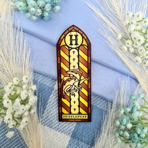 Image of School of Magic, House Inspired Stained Glass Window Bookmarks