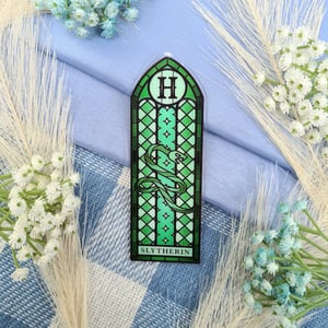 Image of School of Magic, House Inspired Stained Glass Window Bookmarks