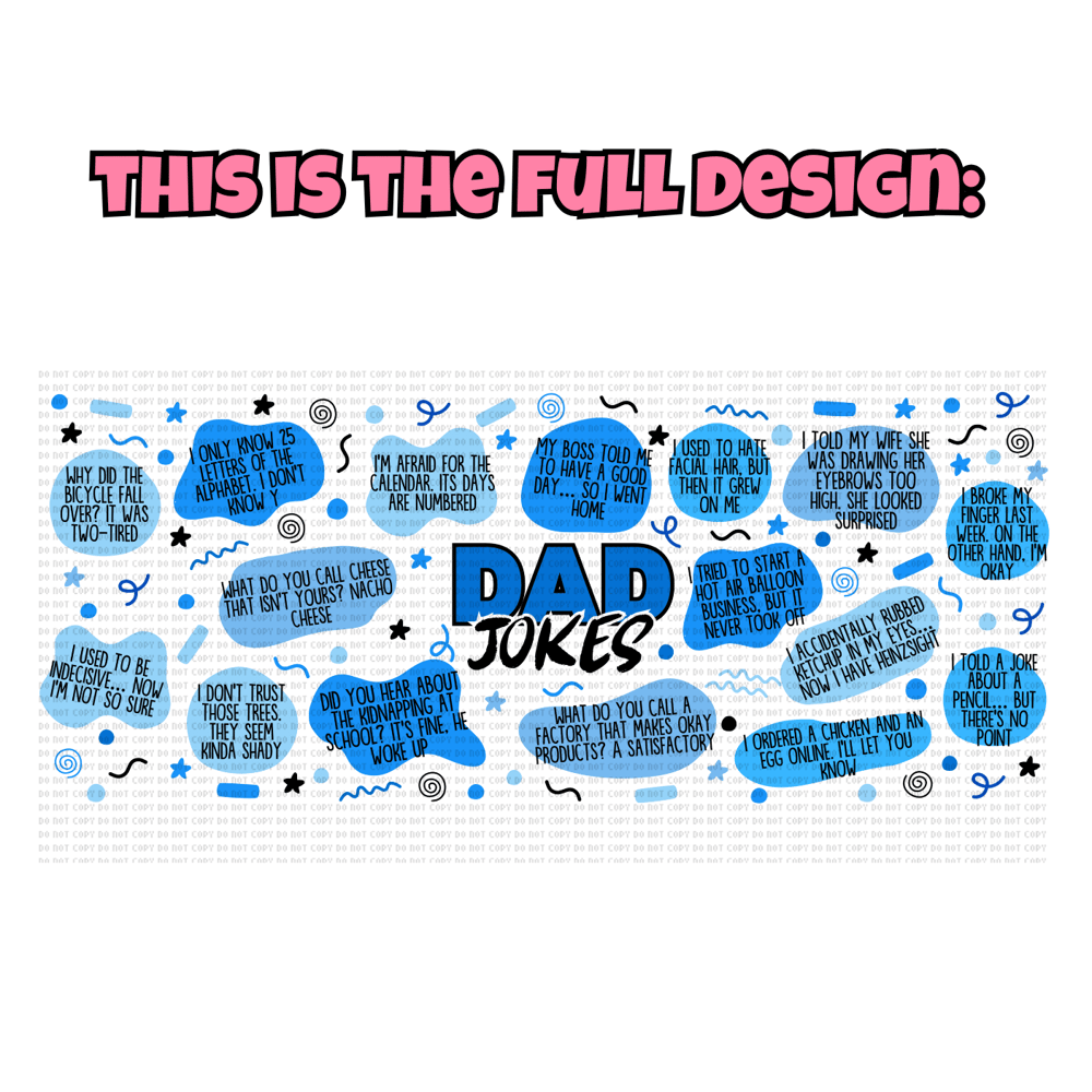 Image of Dad Jokes Mug😂✨(Glass or Stainless Steel Options)