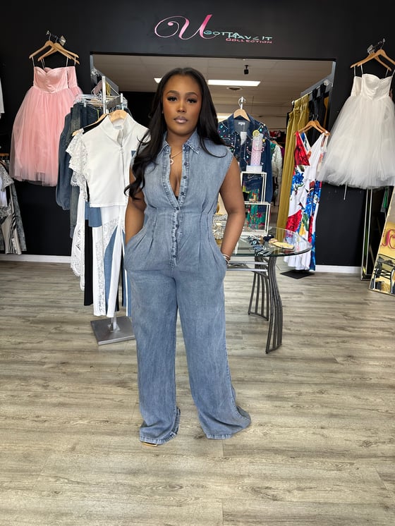 Image of Tencel Denim Jumpsuit