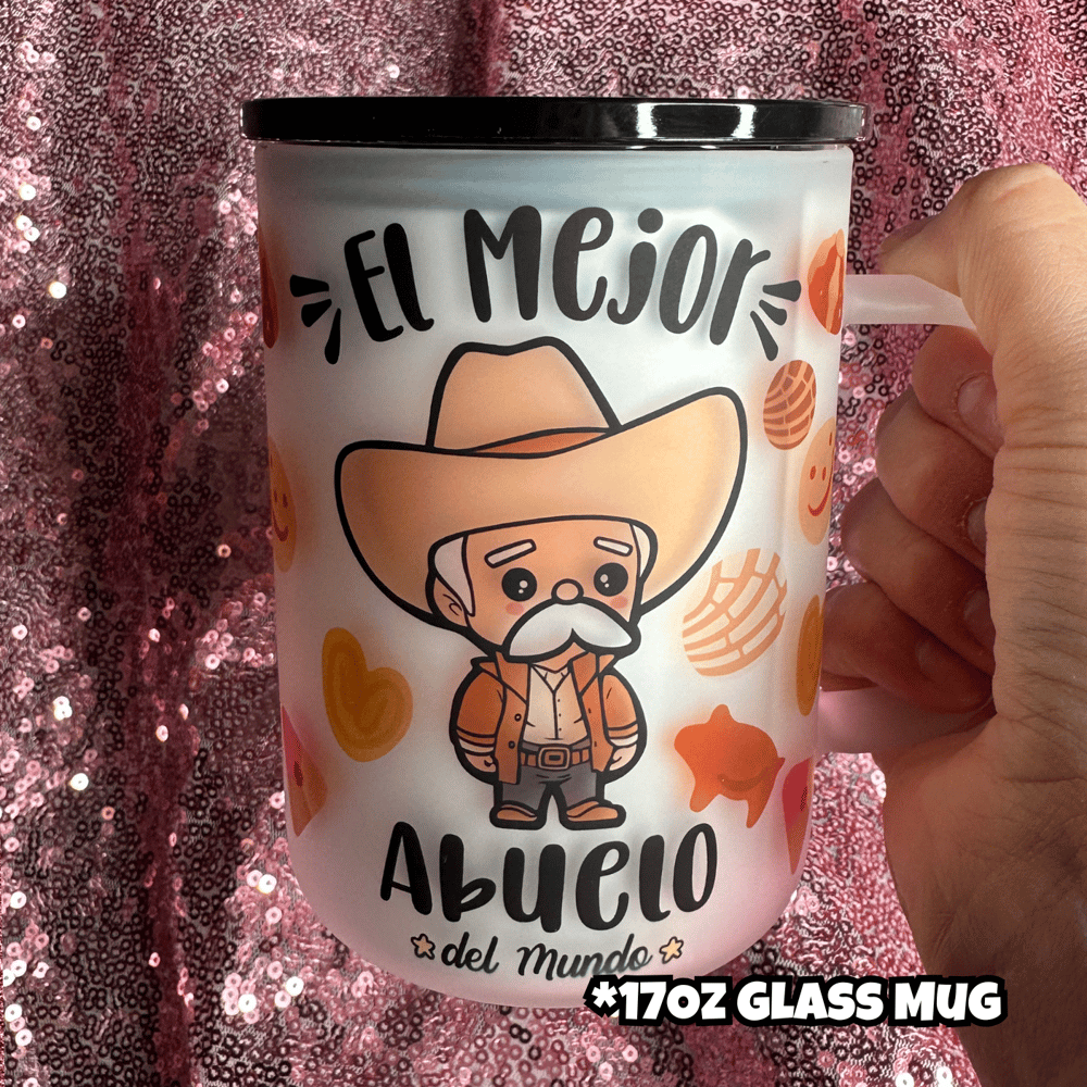Image of El Mejor Abuelo Pan Dulce Mug💙(Glass or Stainless Steel Options)