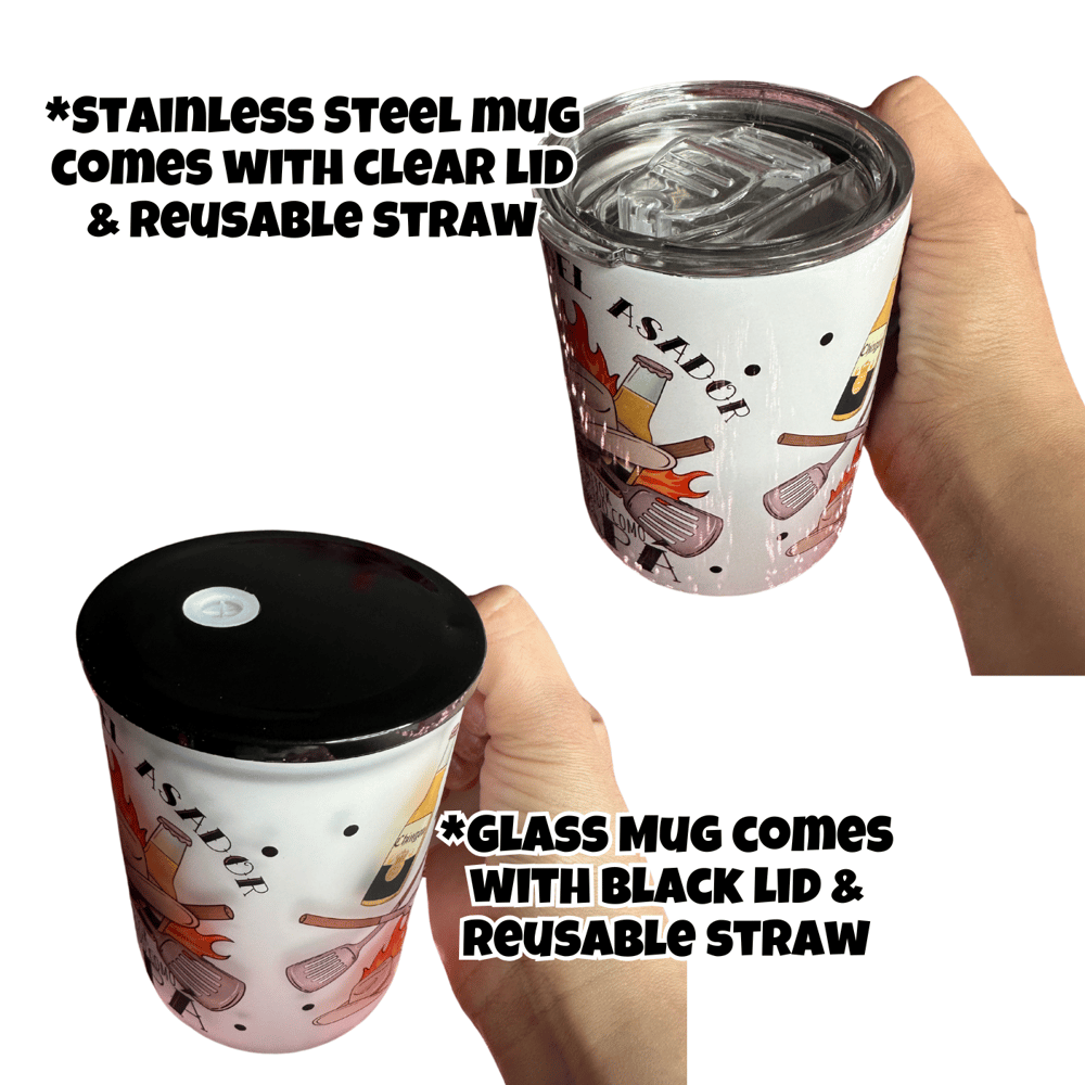 Image of El Rey Del Asador Mug🍻(Glass or Stainless Steel Options)