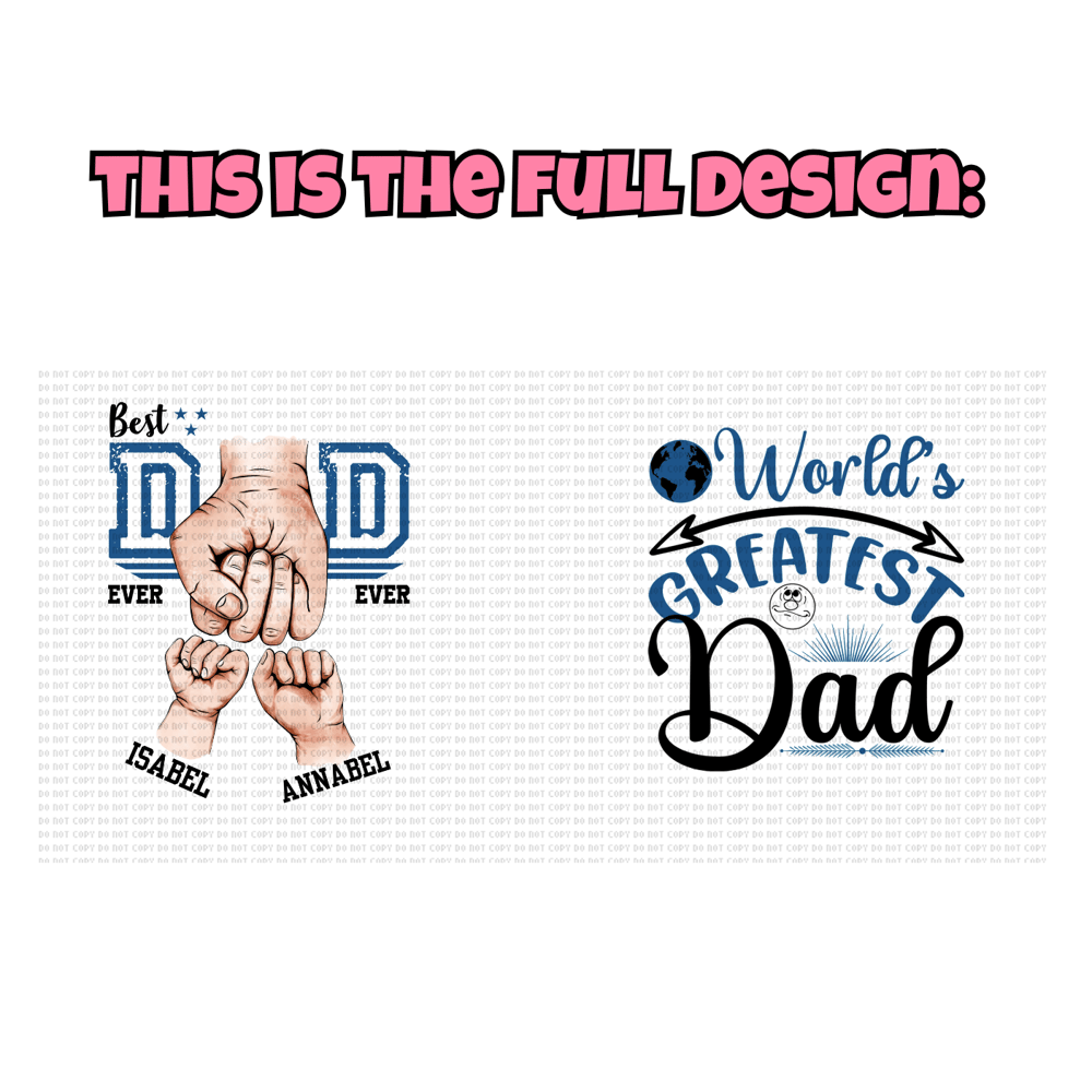 Image of Best Dad Ever Hands Mug🫶(Glass or Stainless Steel Options)