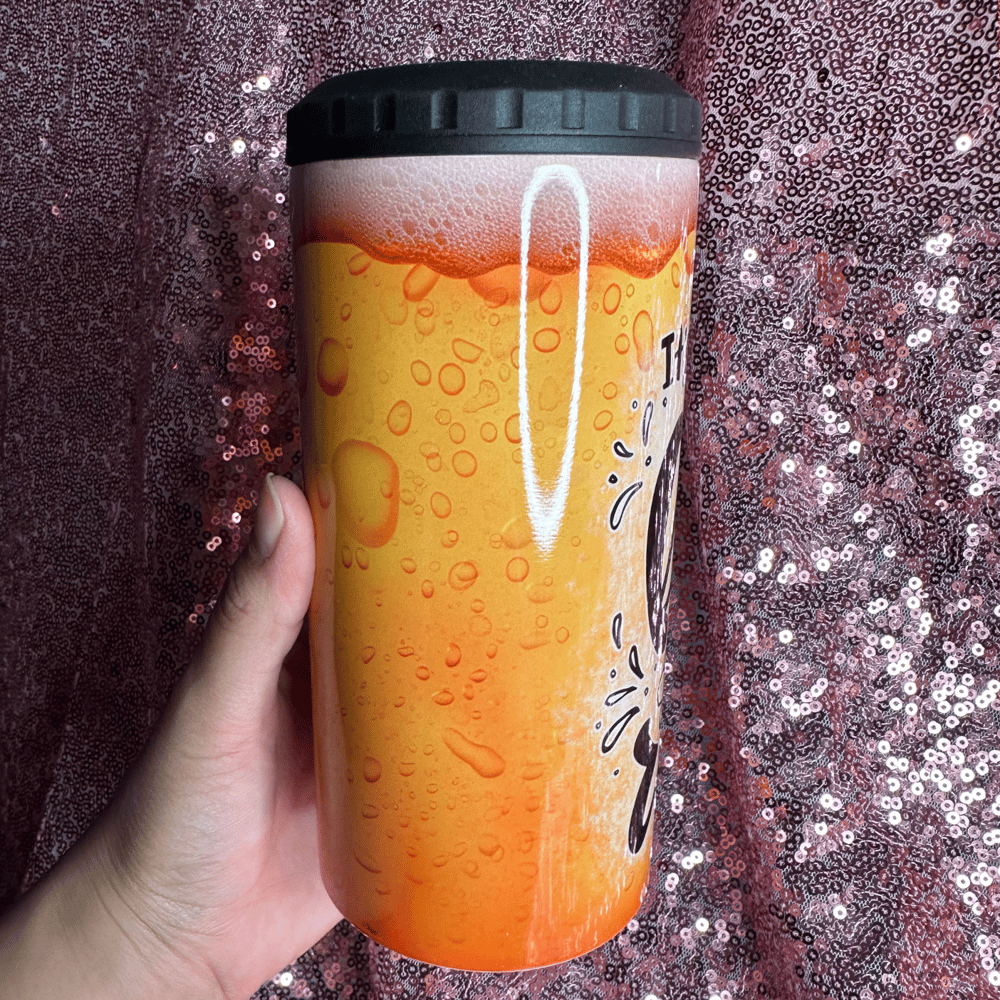 Image of It's Time To Drink Beer & Relax 16oz Drink Cooler Tumbler🍺