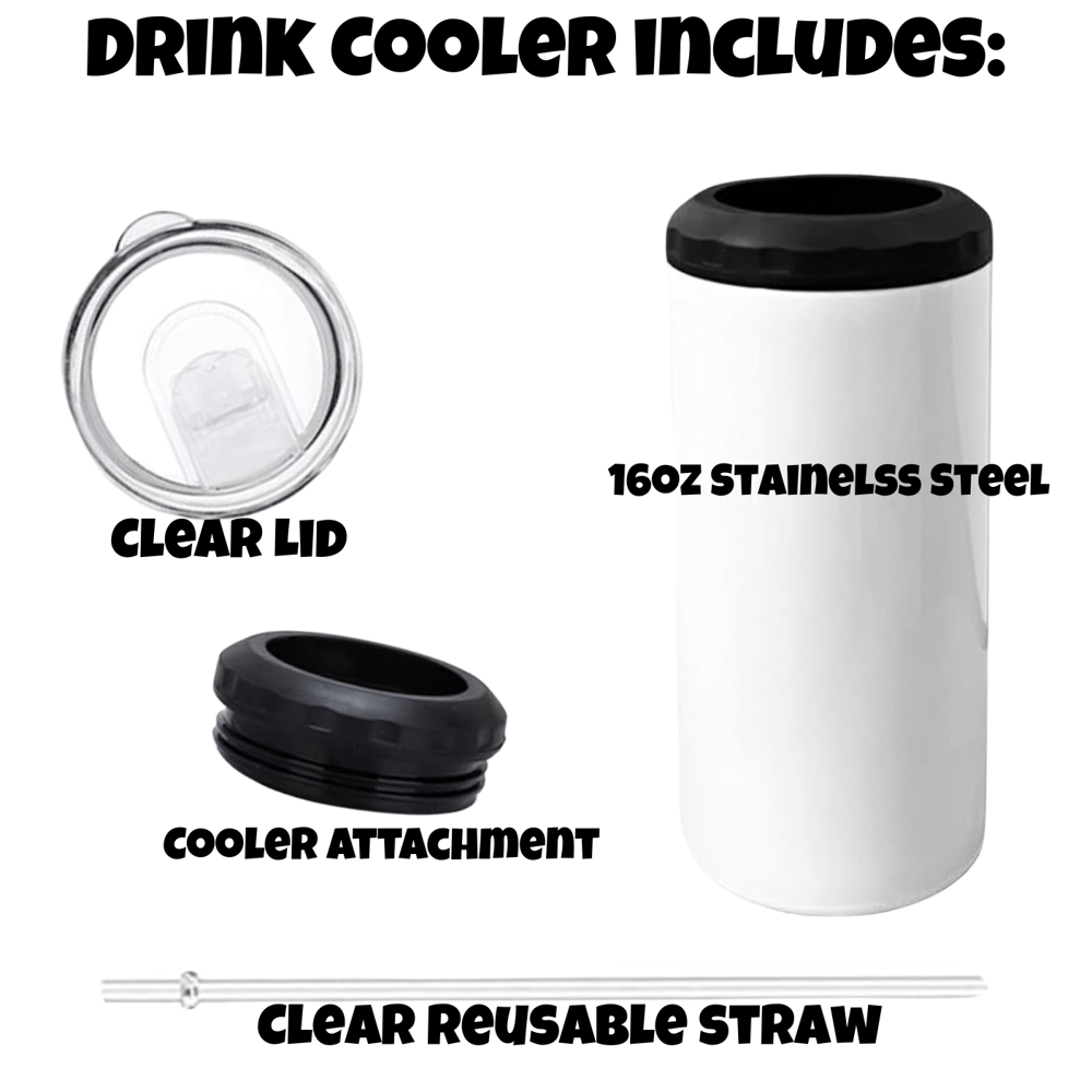 Image of It's Time To Drink Beer & Relax 16oz Drink Cooler Tumbler🍺