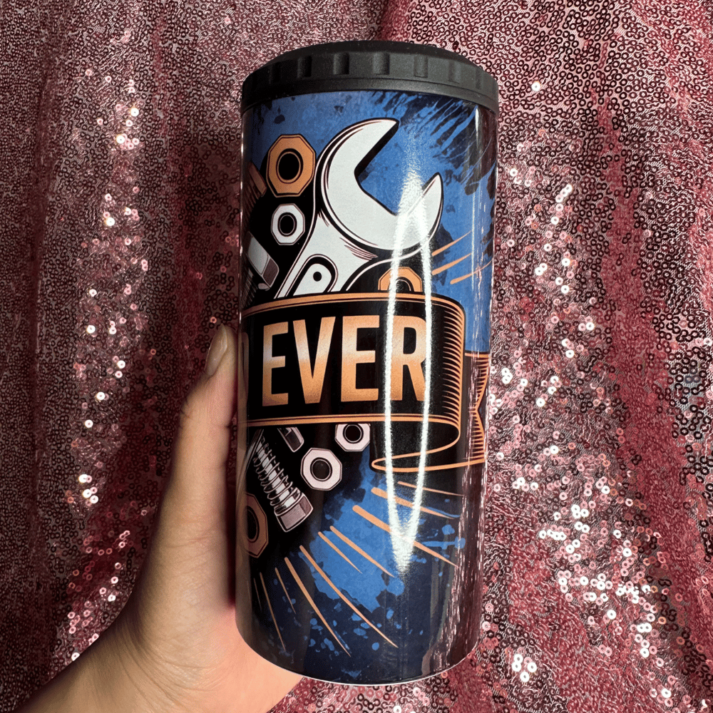 Image of Best Dad Ever 16oz Drink Cooler Tumbler💙