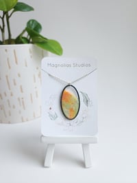 Image 2 of Peach Marble Oval Pendant 
