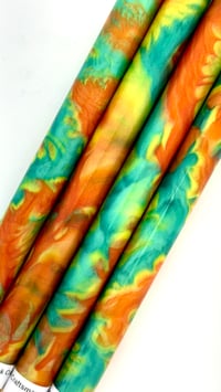 Image 1 of 'Chernobyl' custom bespoke pen blanks, high pressure cured with Alumilite Resin. Custom ready!