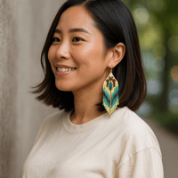 Image 5 of Sarita beaded earrings 
