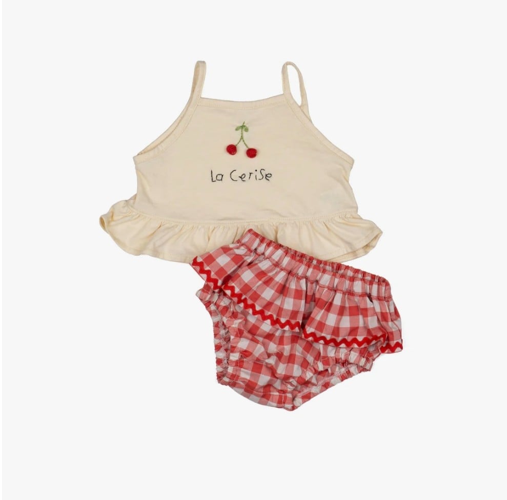 Image of Ruffle Bloomer Set - La Cerise