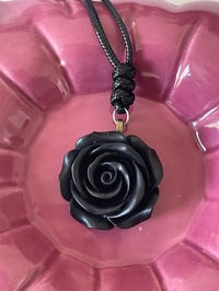 Black Flower Necklace