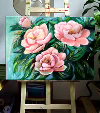 Image 2 of Pink Peonies 50cm x 70cm