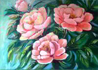 Image 1 of Pink Peonies 50cm x 70cm