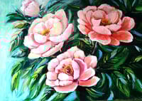 Image 5 of Pink Peonies 50cm x 70cm