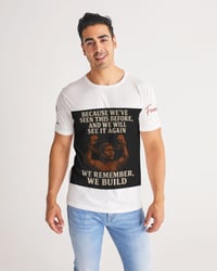 Image 1 of We Remember, We Build Tee – Freedom & Fire Edition - Men's All-Over Print Tee