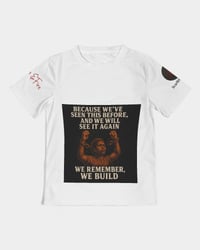 Image 1 of We Remember, We Build Tee – Freedom & Fire Edition - Kids All-Over Print Tee