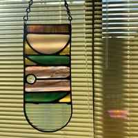 Image 2 of  Custom Geometric Landscape – Stained Glass Panel