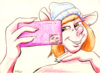 Image 1 of Rat Girl Selfie