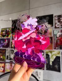 Image 1 of Lamb and Goat Double-Sided Acrylic Standee | Cult of the Lamb