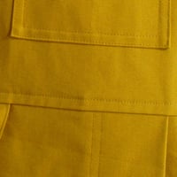 Image 6 of Split Leg Potters/Craft Apron, Ochre Canvas, Crossback. For artists & makers No4:5
