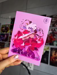 Image 2 of Goat and Lamb Fighting - Large Vinyl Stickers | Cult of the Lamb