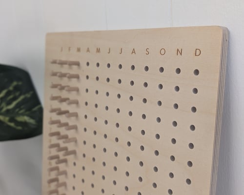 Image of Mindfulness Habit Tracker – Wooden Daily Wellness Board 