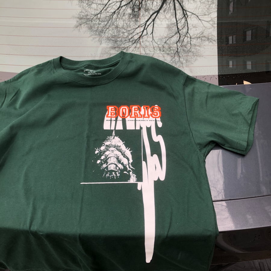 Image of BORIS "Ancestral Frequency Ritual" t-shirt (6.1oz, hunter green)