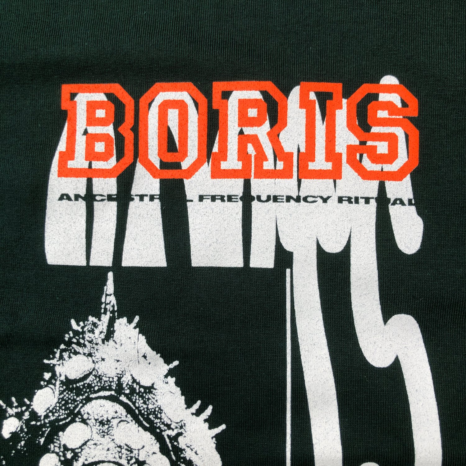 Image of BORIS "Ancestral Frequency Ritual" t-shirt (6.1oz, hunter green)