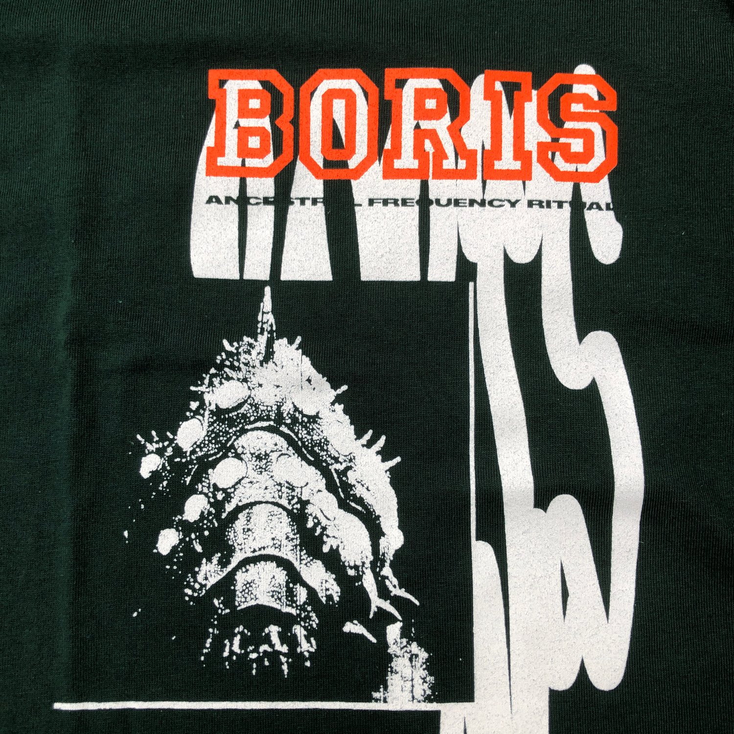 Image of BORIS "Ancestral Frequency Ritual" t-shirt (6.1oz, hunter green)