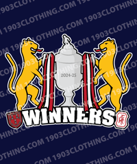 Image 2 of Leopards Aberdeen Scottish Cup Winners 2024-25 T-Shirt Navy