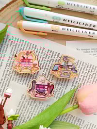 Image 1 of Book genres [Pin + Sticker & Bookmark]