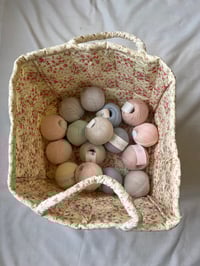 Image 4 of Floral Quilted Storage Basket – Cottage Rose