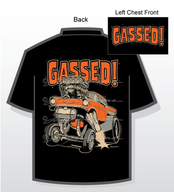 Image of "Gassed!" Black T-shirt: Large-4XL