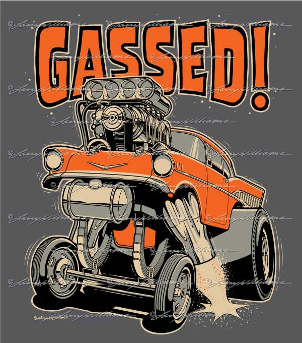 Image of "Gassed!" Charcoal T-shirt: Large
