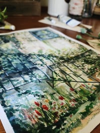 Image 4 of Back Steps -Original Watercolor Painting 