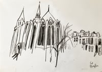 Image 2 of Kelvinside Hillhead Church - Charcoal on Paper 