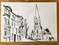 Image 3 of Cottiers - Charcoal on Paper 