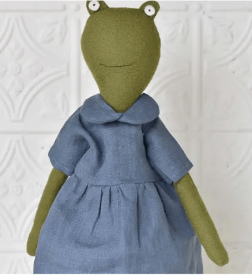 Image of Handmade Dolls- Frog and Bunny